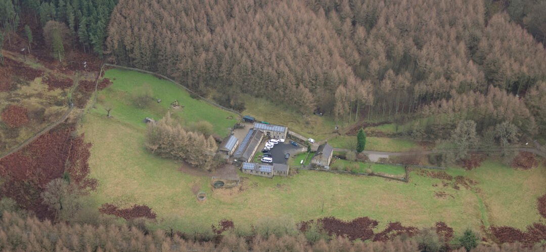 Solar panels on Hagg Farm in Derbyshire