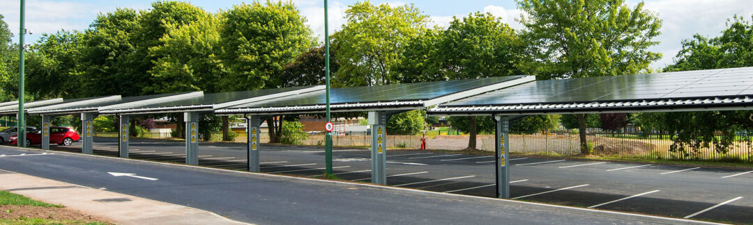 Solar carport at Harvey Hadden Sports Village