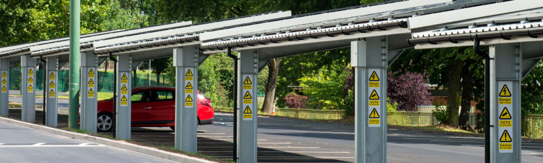Solar Carport at Harvey Hadden Sports Village in Nottingham
