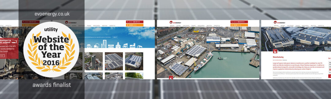 EvoEnergy.co.uk shortlisted for website of the year 2016