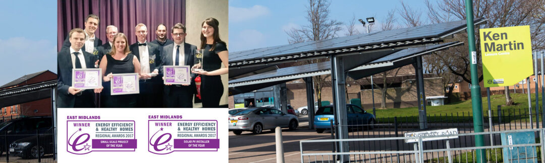 Ken Martin Solar Carport that Won Small Project of the Year at the Energy Efficiency Awards 2017