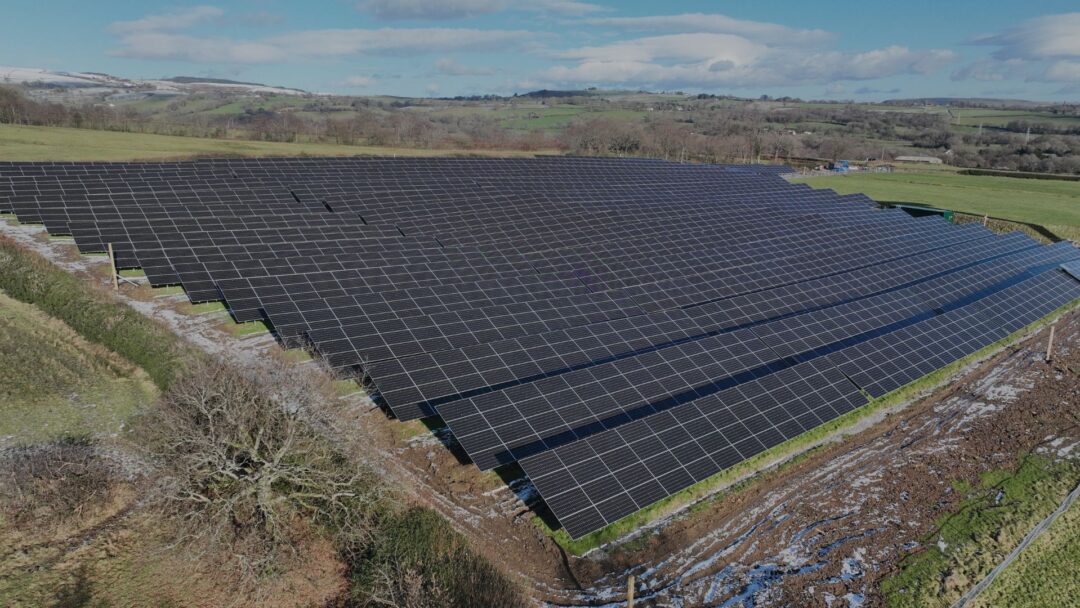 solar farm generating energy