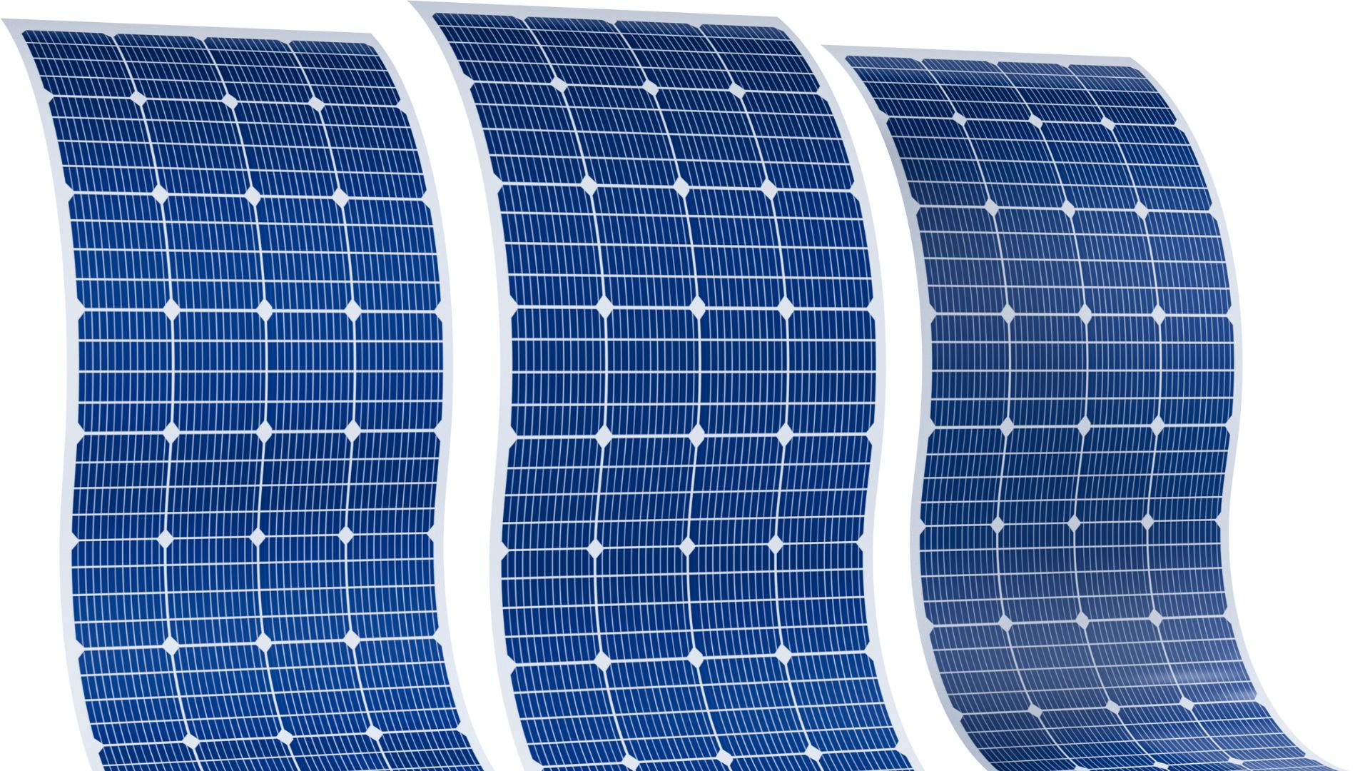 rendered image of flexible solar panels
