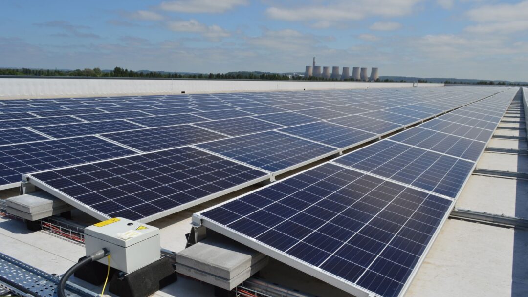 solar panels on a roof producing renewable energy with Power Purchase Agreement solar