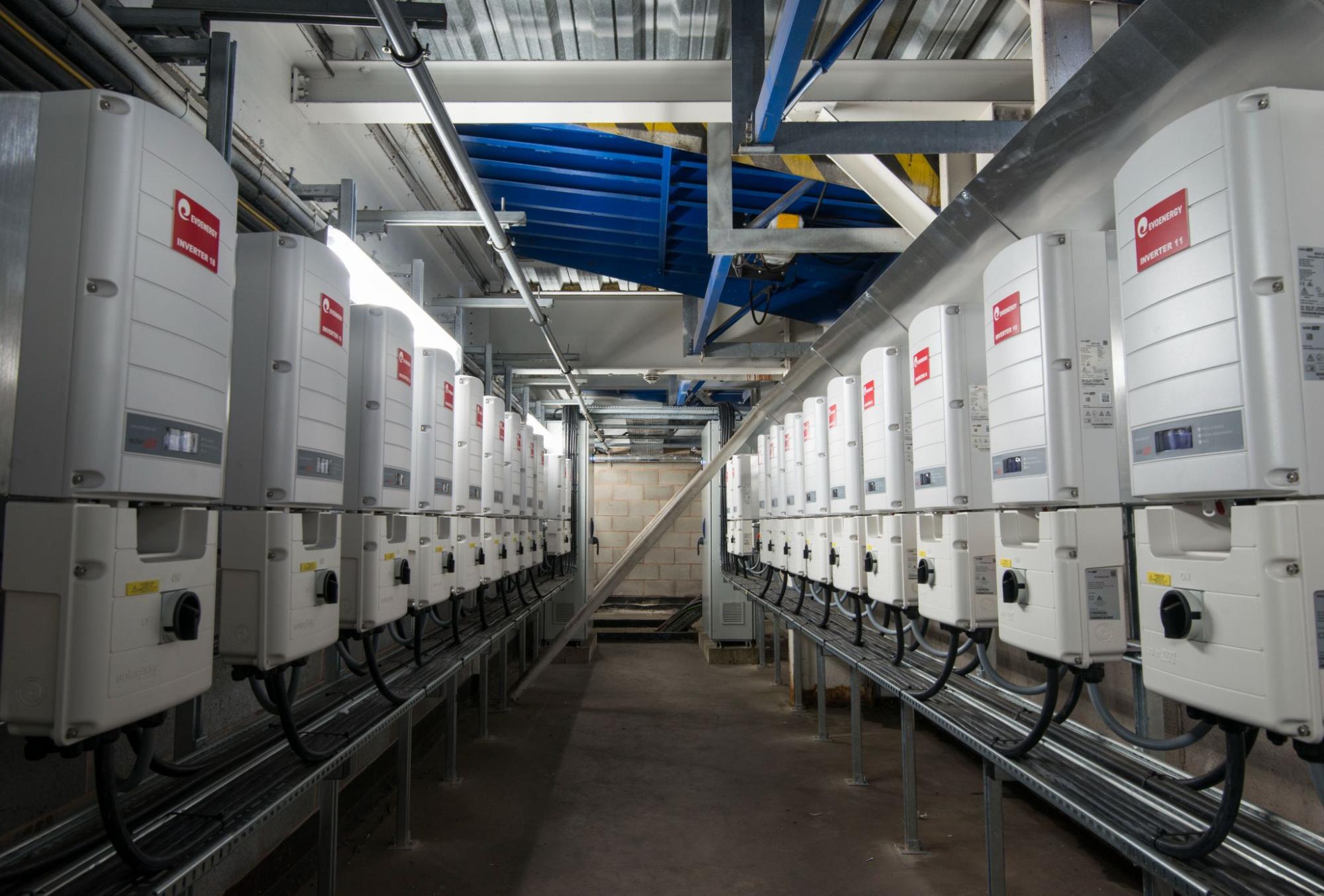 solar inverters producing a kilowatt hour