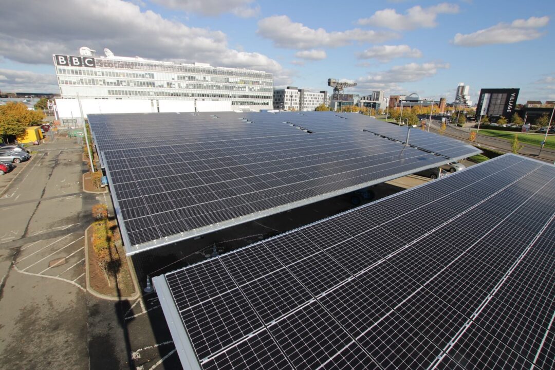 BBC car park adorned with solar carports