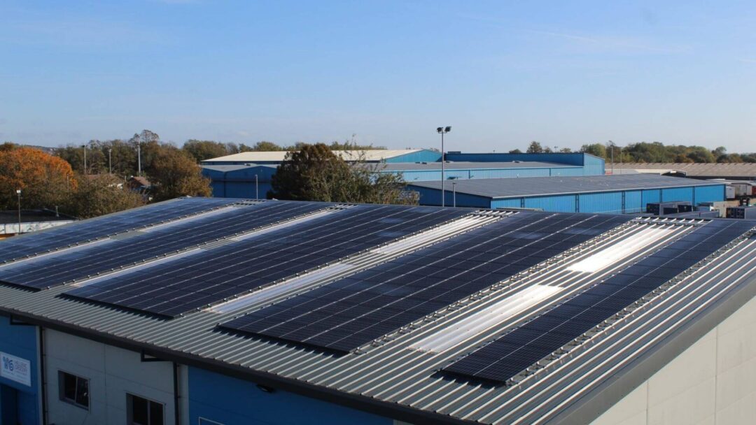 solar panels on top of building owned by the council