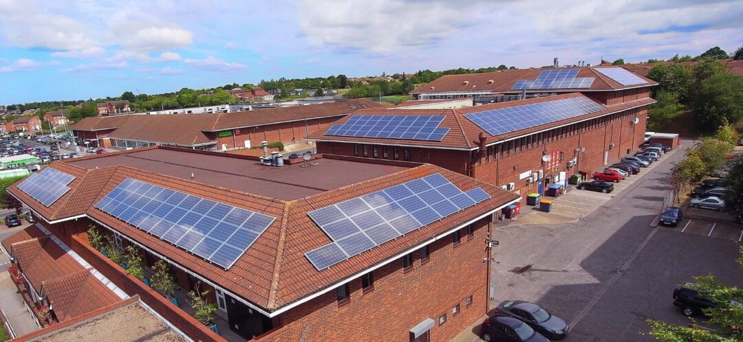 solar panels on top of a carehome building