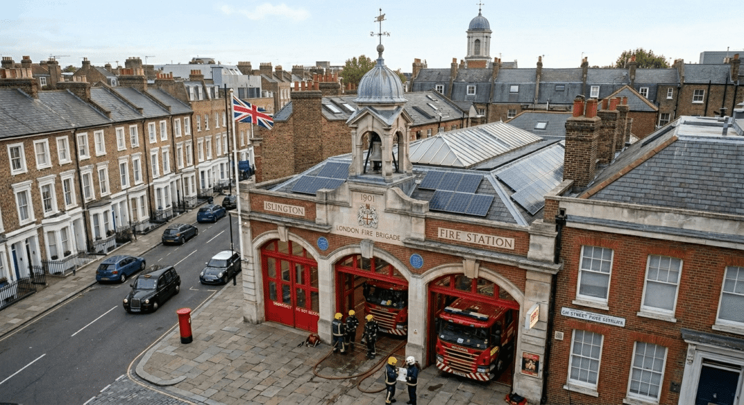 Fire station solar panel