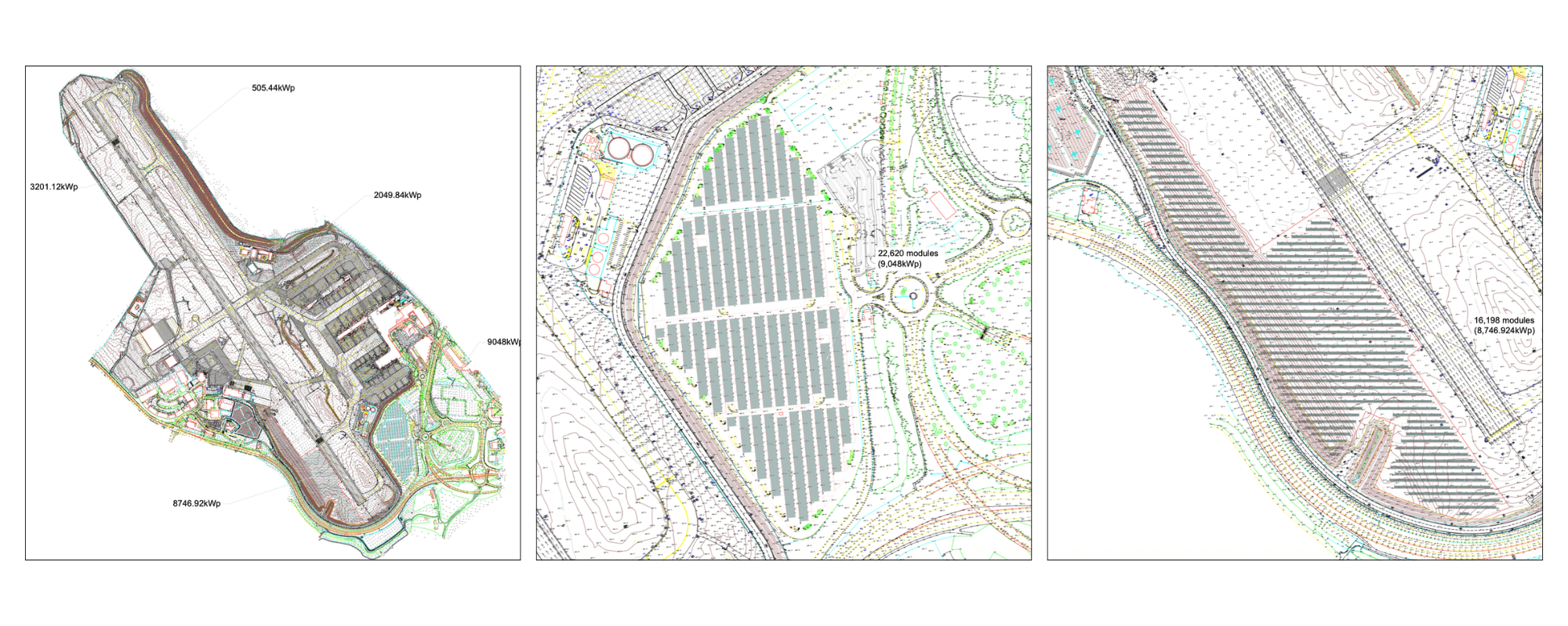 Shared Array Ground Source Design Birmingham Airport | Solar PV | 6.89MWp Ground Array